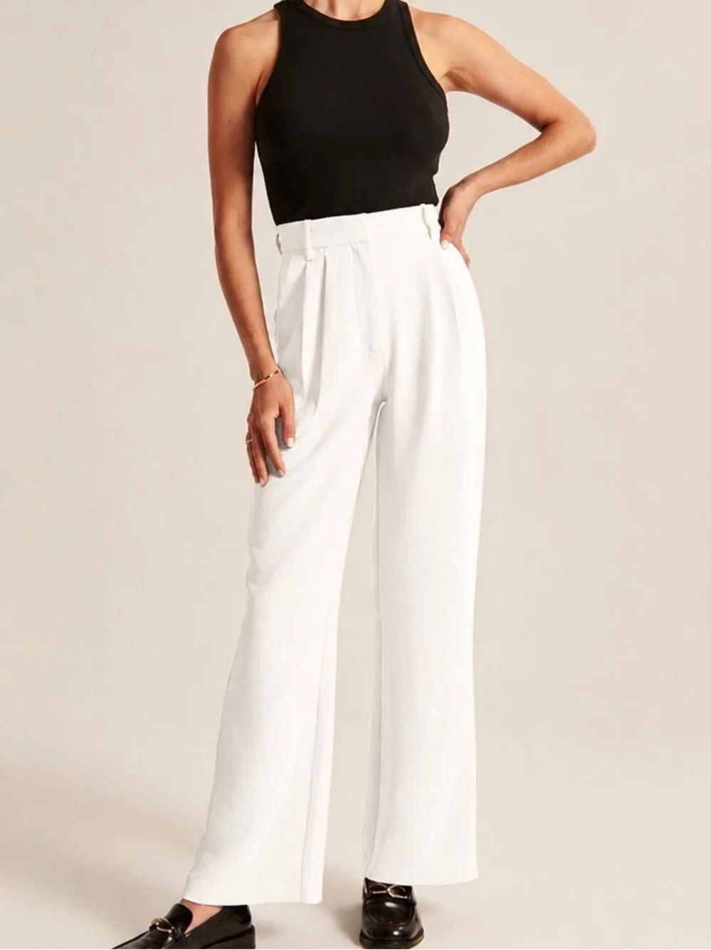 A&F Sloane Tailored Premium Crepe Pant - Picture 2 of 7